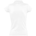 Weiß - Back - SOLS Prescott Damen Jersey Polo-Shirt, Kurzarm