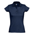 Marineblau - Front - SOLS Prescott Damen Jersey Polo-Shirt, Kurzarm