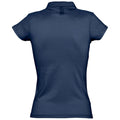 Marineblau - Back - SOLS Prescott Damen Jersey Polo-Shirt, Kurzarm
