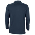 Marineblau - Back - SOLS Herren Winter II Pique Langarm-Shirt - Polo-Shirt, Langarm