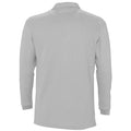 Grau meliert - Side - SOLS Herren Winter II Pique Langarm-Shirt - Polo-Shirt, Langarm