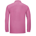Flash Pink - Back - SOLS Herren Winter II Pique Langarm-Shirt - Polo-Shirt, Langarm