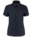 Marineblau - Front - Kustom Kit Deman Kurzarm Workwear Oxford Bluse