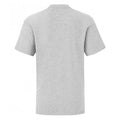 Grau meliert - Back - Fruit Of The Loom Jungen Iconic T-Shirt