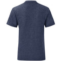Navy meliert - Back - Fruit Of The Loom Herren T-Shirt Iconic