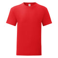 Rot - Front - Fruit Of The Loom Herren T-Shirt Iconic