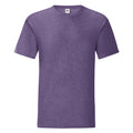 Violett meliert - Front - Fruit Of The Loom Herren T-Shirt Iconic
