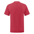 Rot meliert - Back - Fruit Of The Loom Herren T-Shirt Iconic