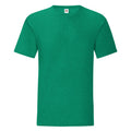 Grün meliert - Front - Fruit Of The Loom Herren T-Shirt Iconic