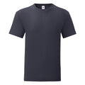 Navy - Front - Fruit Of The Loom Herren T-Shirt Iconic