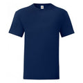 Marineblau - Front - Fruit Of The Loom Herren T-Shirt Iconic