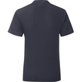 Navy - Back - Fruit Of The Loom Herren T-Shirt Iconic