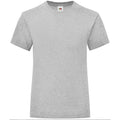 Hellgrau meliert - Front - Fruit Of The Loom Mädchen Iconic T-Shirt