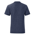 Navy meliert - Back - Fruit Of The Loom Mädchen Iconic T-Shirt