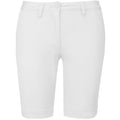 Weiß - Front - Kariban - "Bermuda" Shorts für Damen