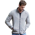 Grau meliert - Side - Tee Jays Herren Strick Outdoor Fleece Jacke