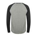Grau meliert-Schwarz - Back - Tee Jays Herren Baseball-T-Shirt, langärmlig