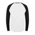Weiß-Schwarz - Back - Tee Jays Herren Baseball-T-Shirt, langärmlig