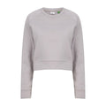 Hellgrau - Front - Tombo - Kurzes Sweatshirt für Damen