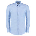 Hellblau - Front - Kustom Kit Herren Slim Fit Stretch Langarm Oxford Shirt