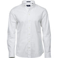 Weiß - Front - Tee Jays Herren Perfect Langarm Oxford Hemd