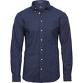 Marineblau - Front - Tee Jays Herren Perfect Langarm Oxford Hemd