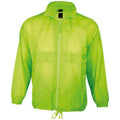 Neon Grün - Front - SOLS Unisex Surf Windbreaker - Jacke, besonders leicht