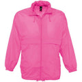 Neon Pink - Front - SOLS Unisex Surf Windbreaker - Jacke, besonders leicht