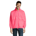 Neon Pink - Back - SOLS Unisex Surf Windbreaker - Jacke, besonders leicht