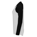 Weiß-Tiefschwarz - Lifestyle - SOLS Damen Langarmshirt mit Kontrastärmeln