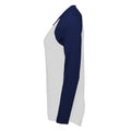 Weiß-Marineblau - Lifestyle - SOLS Damen Langarmshirt mit Kontrastärmeln