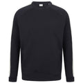Marineblau-Weiß - Front - Skinni Fit Unisex Kontrast Raglan Sweatshirt