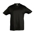 Schwarz - Front - SOLS Kinder Regent T-Shirt, Kurzarm