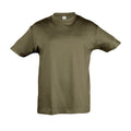 Army - Front - SOLS Kinder Regent T-Shirt, Kurzarm