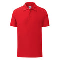 Rot - Front - Fruit Of The Loom Herren Iconic Pique Polo Shirt