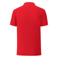 Rot - Back - Fruit Of The Loom Herren Iconic Pique Polo Shirt