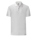 Weiß - Front - Fruit Of The Loom Herren Iconic Pique Polo Shirt