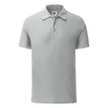 Zink Grau - Front - Fruit Of The Loom Herren Iconic Pique Polo Shirt