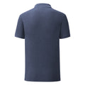 Marineblau meliert - Back - Fruit Of The Loom Herren Iconic Pique Polo Shirt