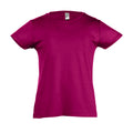 Fuchsia - Front - SOLS Mädchen Cherry T-Shirt, Kurzarm