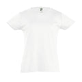 Weiß - Front - SOLS Mädchen Cherry T-Shirt, Kurzarm