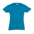 Wasserblau - Front - SOLS Mädchen Cherry T-Shirt, Kurzarm