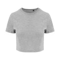 Grau meliert - Front - AWDis Just Ts Damen Tri-Blend Crop-T-Shirt Girlie, kurz geschnitten