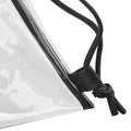 Transparent-Schwarz - Back - BagBase Transparenter Turnbeutel
