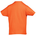 Orange - Back - SOLS Kinder Imperial T-Shirt, Baumwolle, Kurzarm