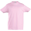 Pink - Front - SOLS Kinder Imperial T-Shirt, Baumwolle, Kurzarm