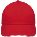 Rot-Weiß - Lifestyle - SOLS Unisex Sunny Baseballkappe