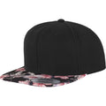 Rot - Front - Flexfit Unisex Snapback-Kappe mit floralem Design