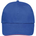 Royal Blau-Neon Koralle - Lifestyle - SOLS Unisex Buffalo Baseballkappe