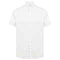Weiß - Front - Henbury - "Modern" Formelles Hemd für Herren kurzärmlig